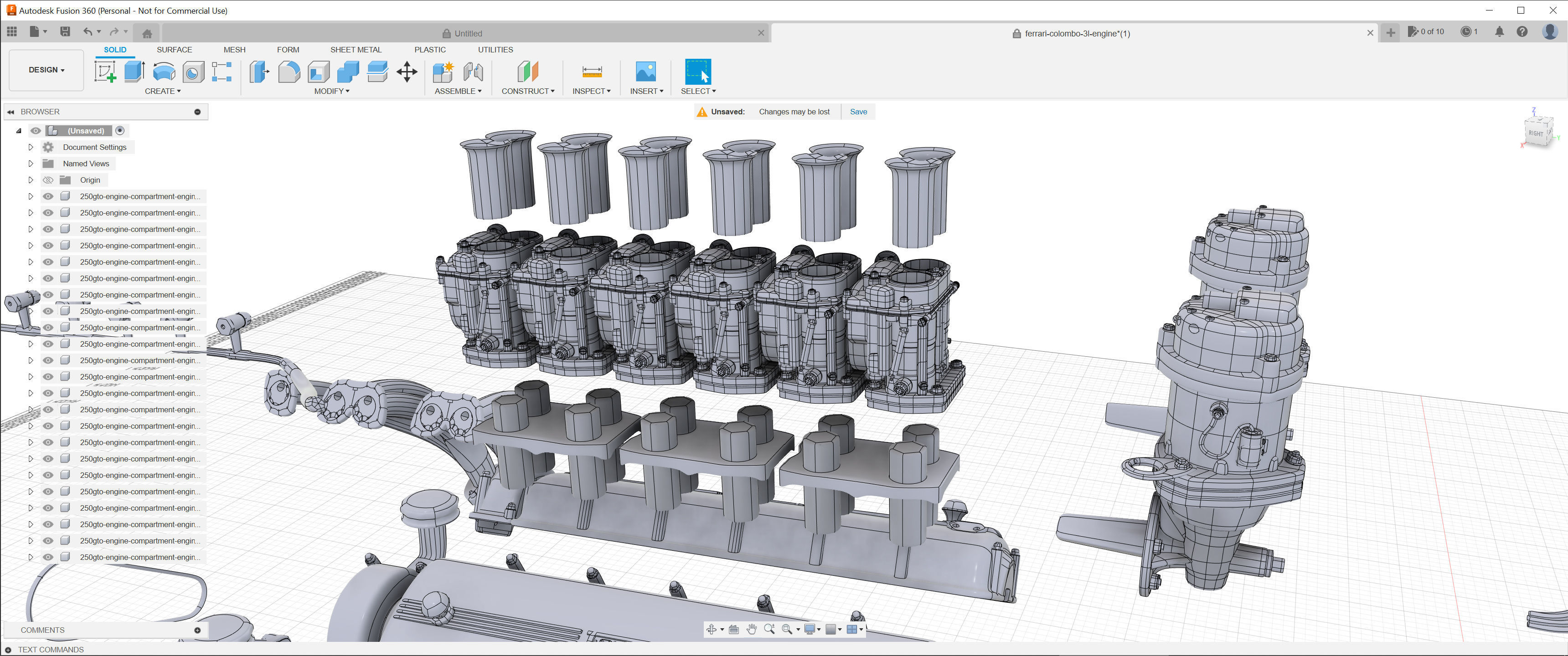 Ferrari Classic Engine Pack - 3D Printable Pack Bundle 3D Model Collection_38