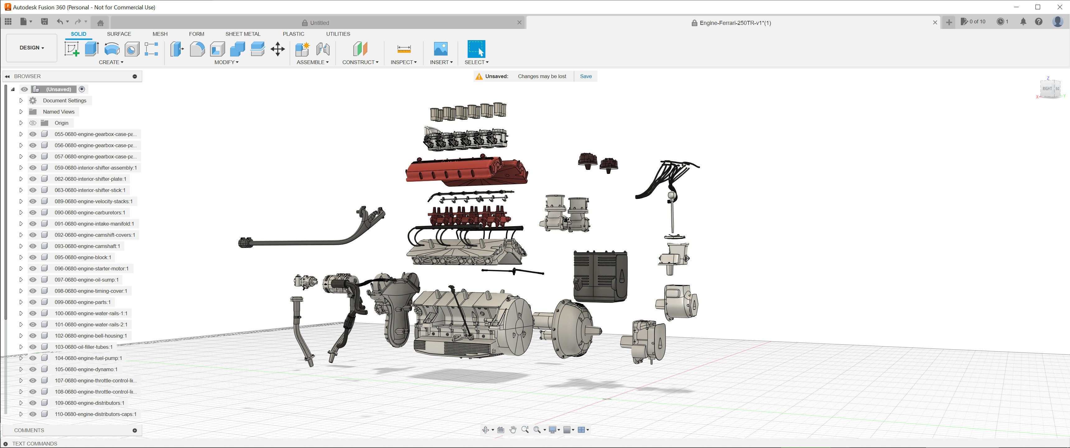 Ferrari Classic Engine Pack - 3D Printable Pack Bundle 3D Model Collection_22