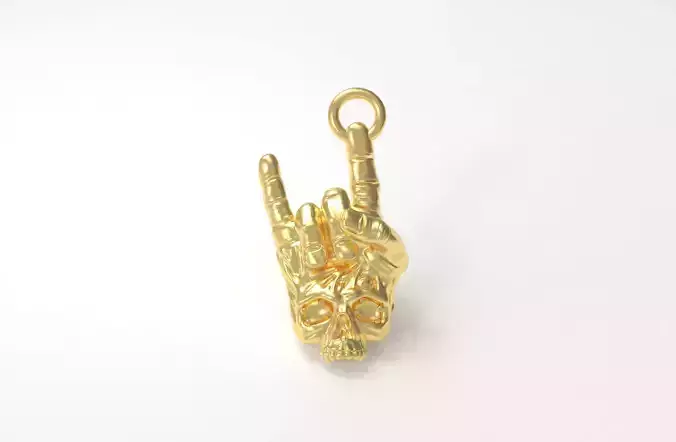 Rock Skull Pendant Necklace