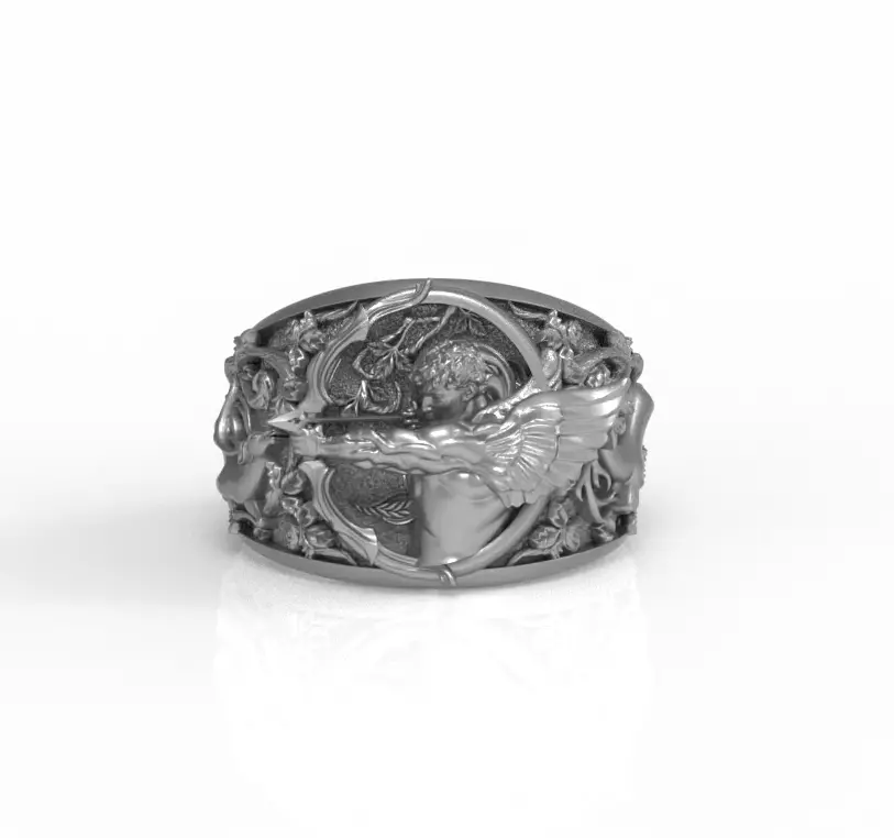 Eros Textured Ring 3D print model_0