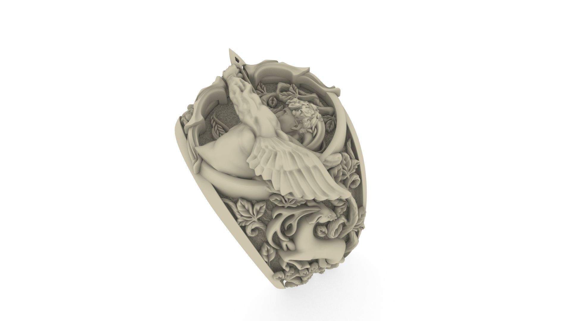 Eros Textured Ring 3D print model_5