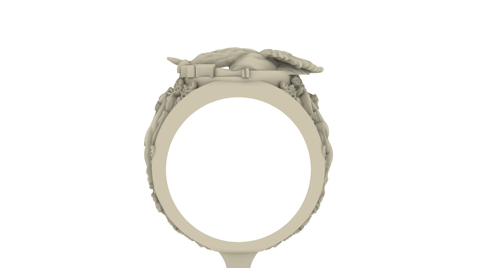 Eros Textured Ring 3D print model_6