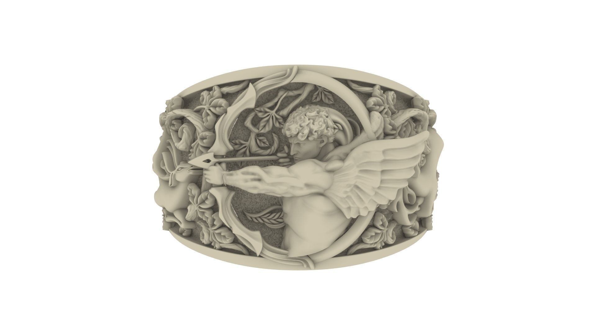 Eros Textured Ring 3D print model_4