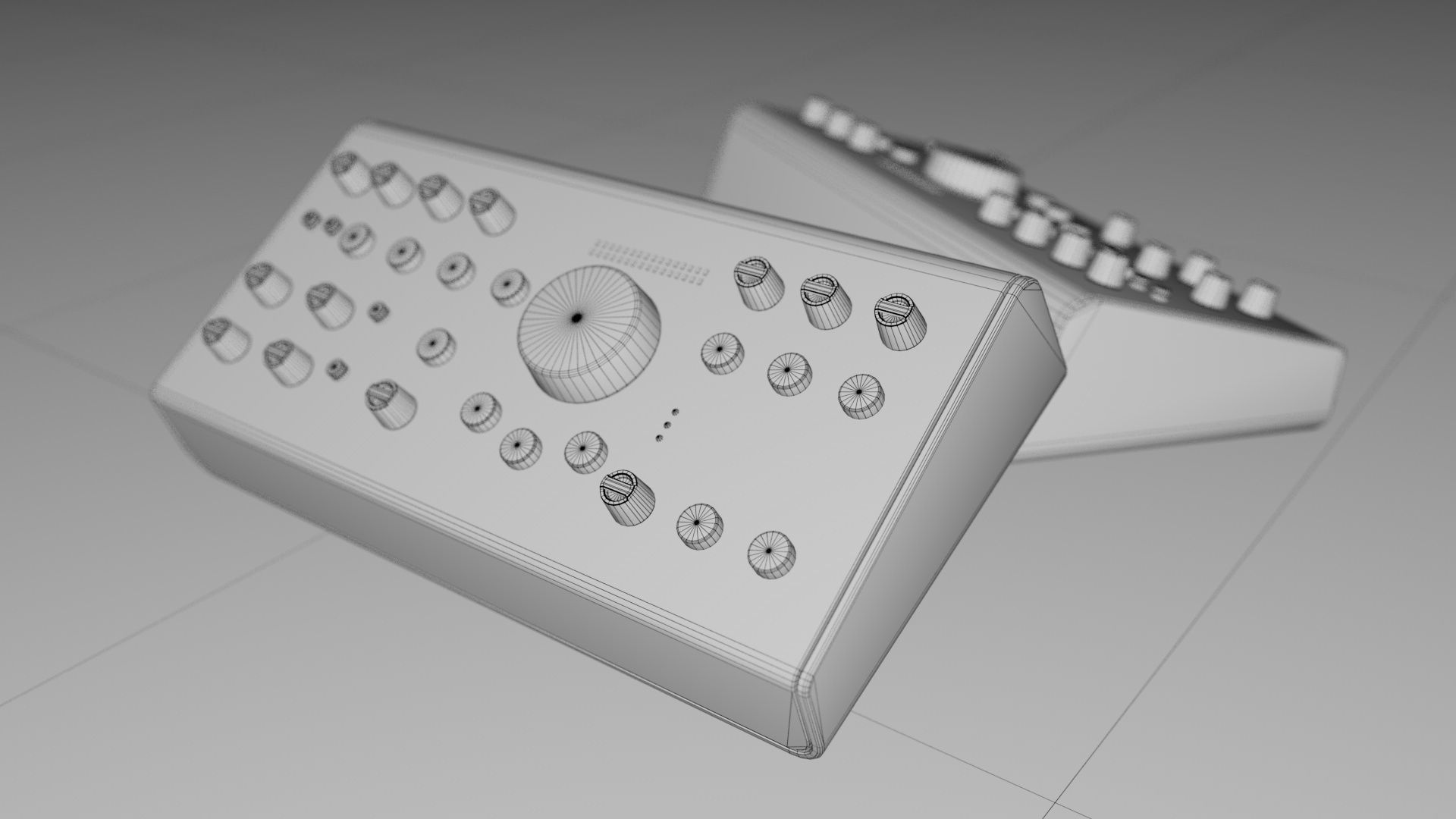 Mackie Big Knob Studio Plus Monitor Controller Low-poly 3D model_7