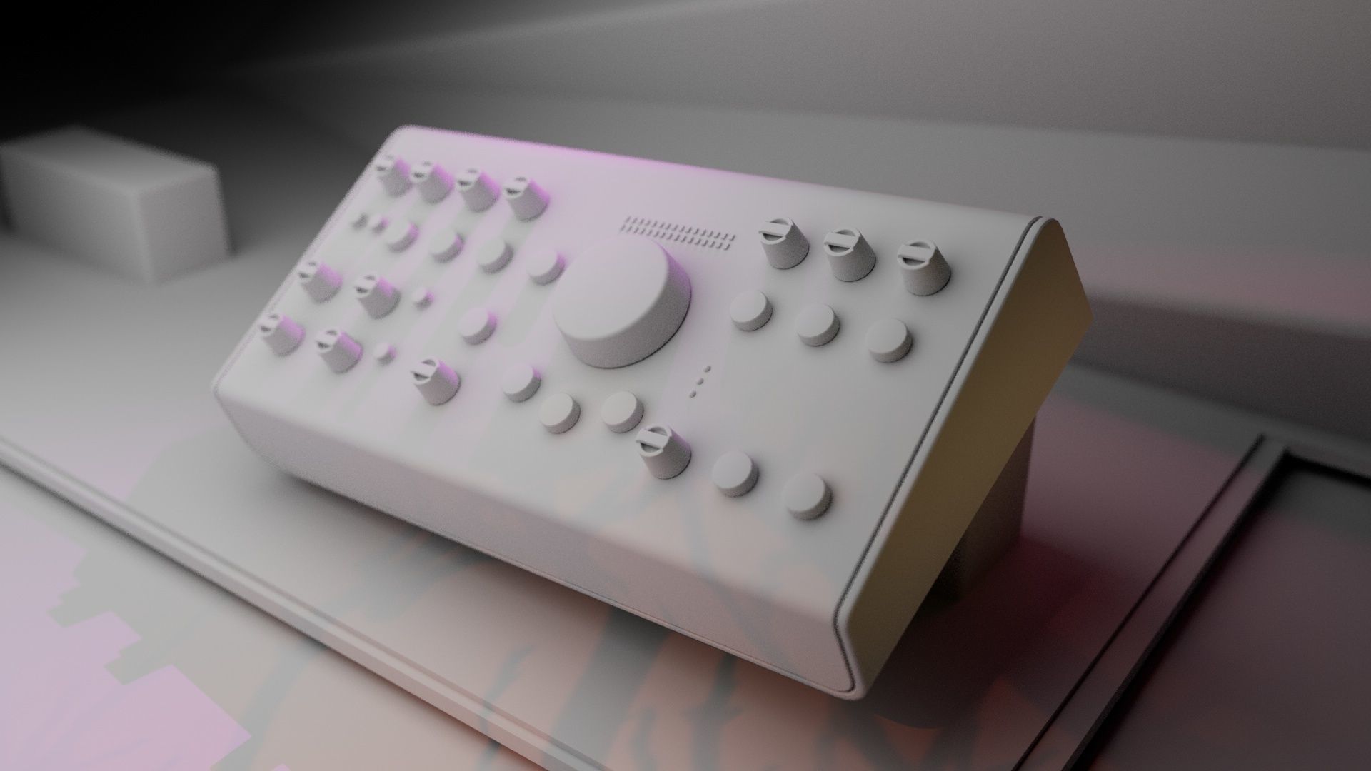 Mackie Big Knob Studio Plus Monitor Controller Low-poly 3D model_4