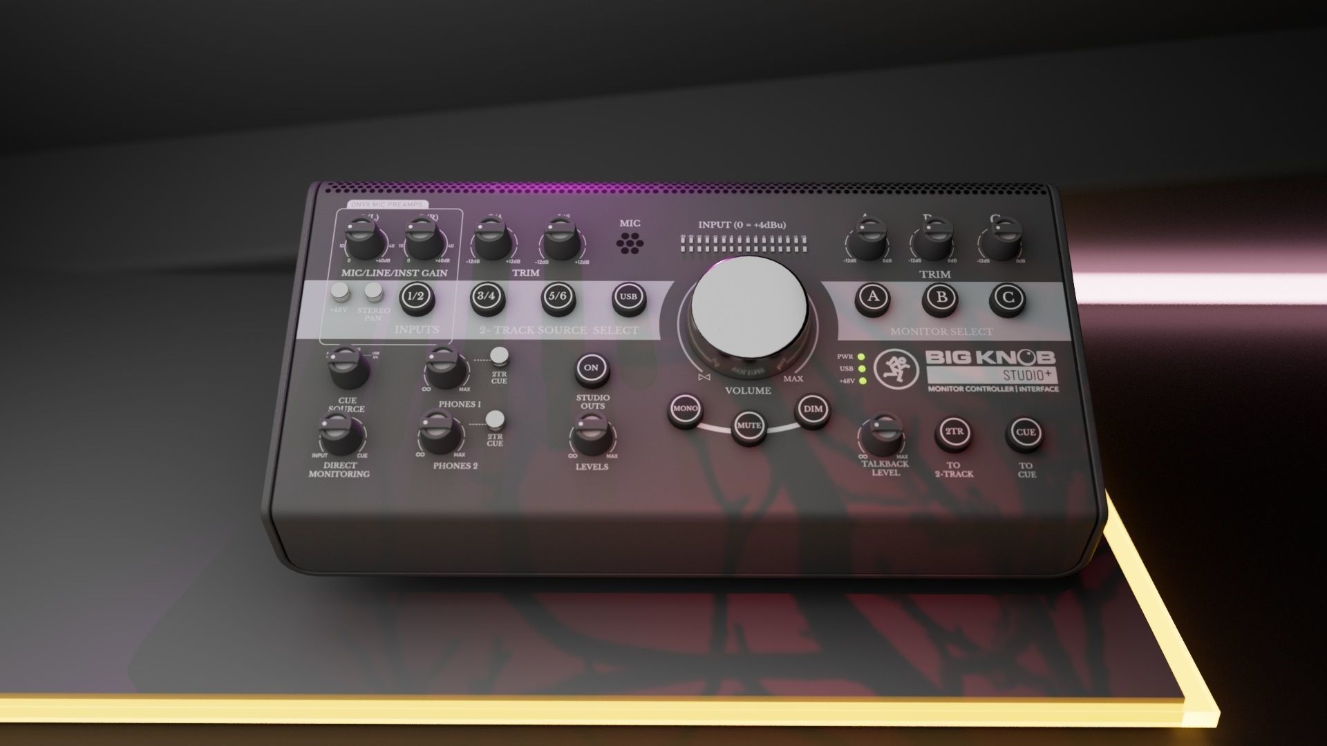Mackie Big Knob Studio Plus Monitor Controller Low-poly 3D model_2