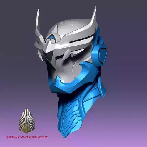 Alpha Zetman Helmet and Neck 3d digital file