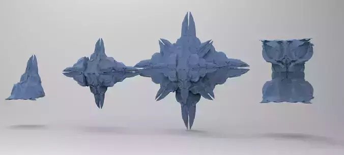 Alien Mothership rock shard 4 designs 
