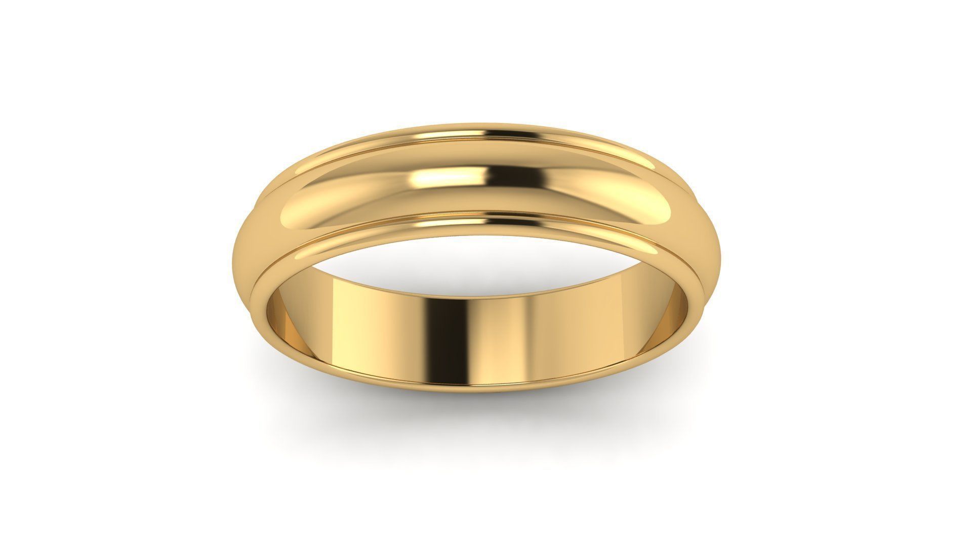 Half-Round Edge Wedding Band US SIZES Collection _53