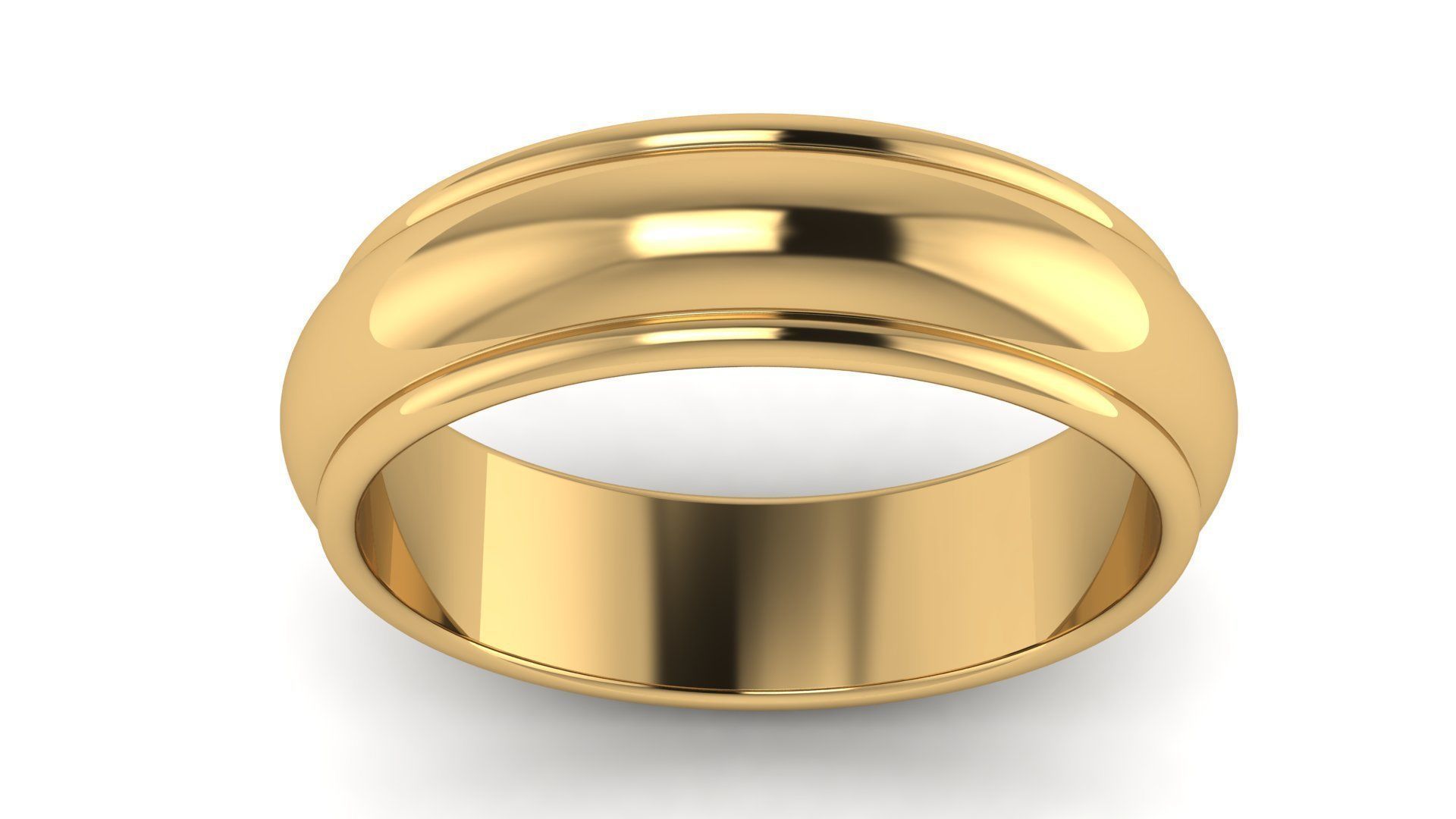 Half-Round Edge Wedding Band US SIZES Collection _65