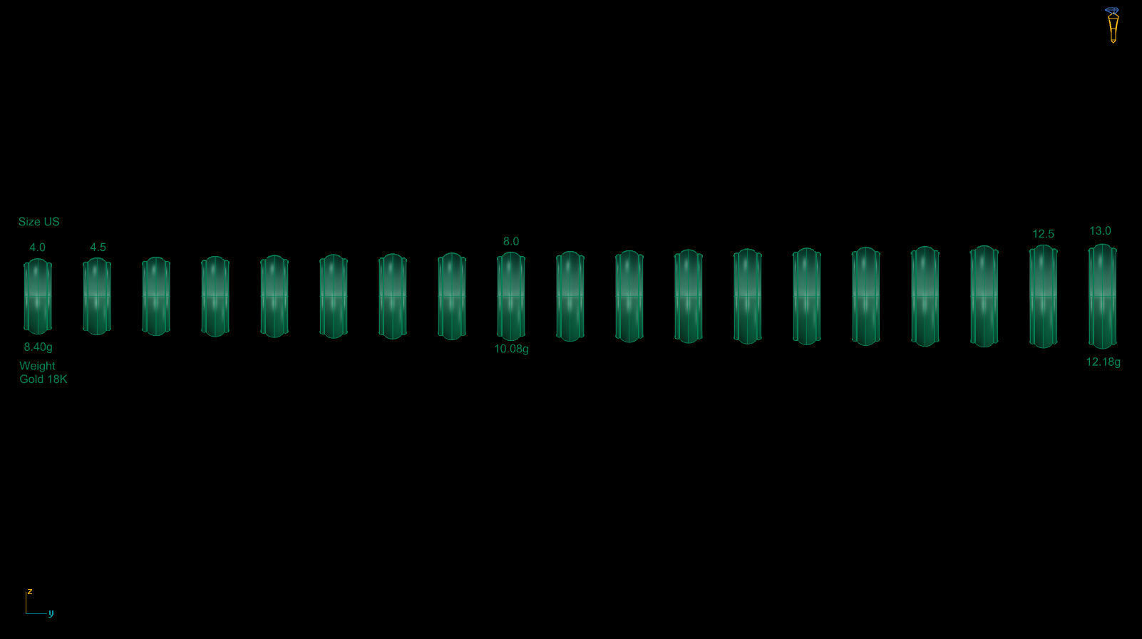 Half-Round Edge Wedding Band US SIZES Collection _87