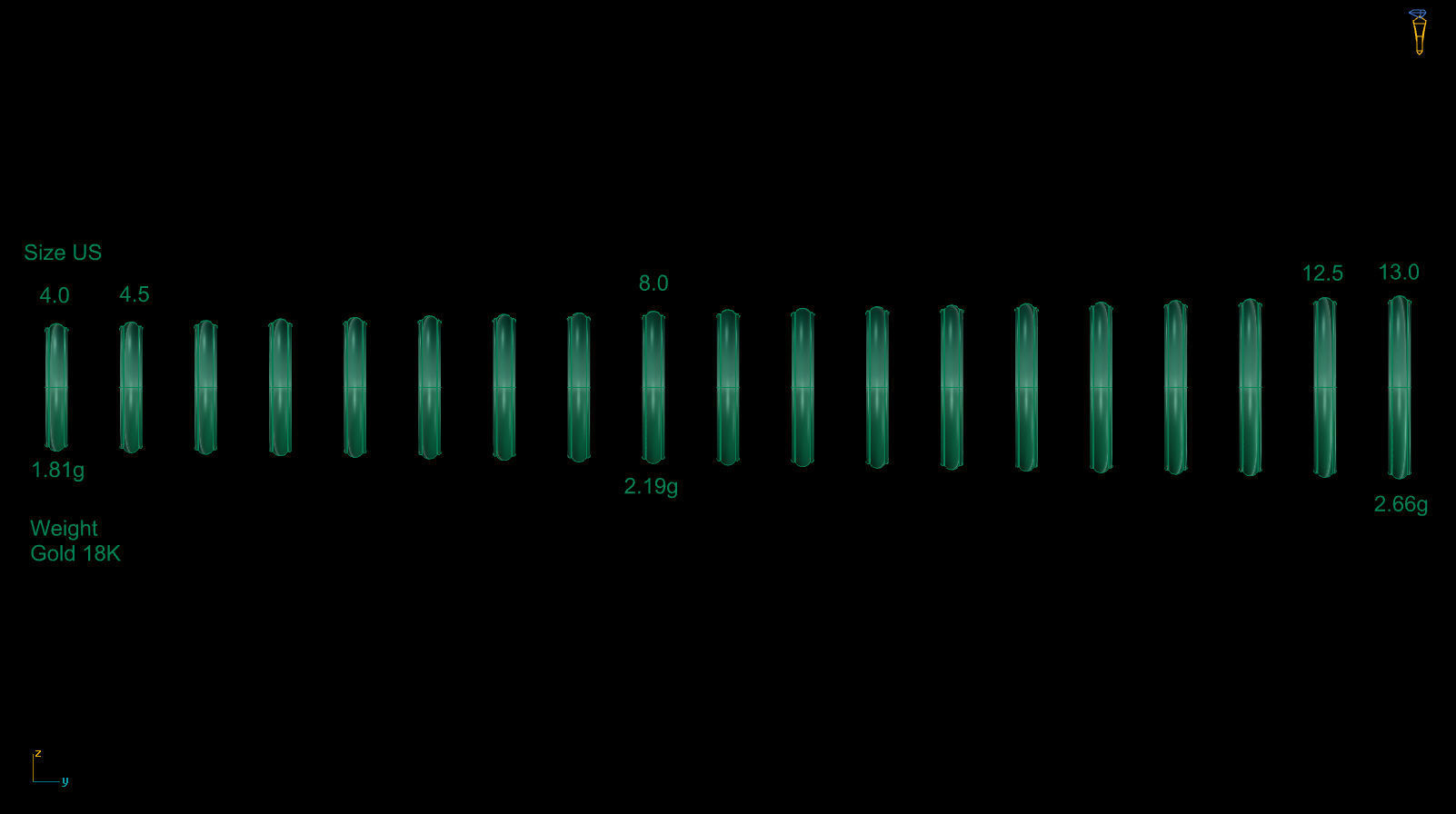 Half-Round Edge Wedding Band US SIZES Collection _17