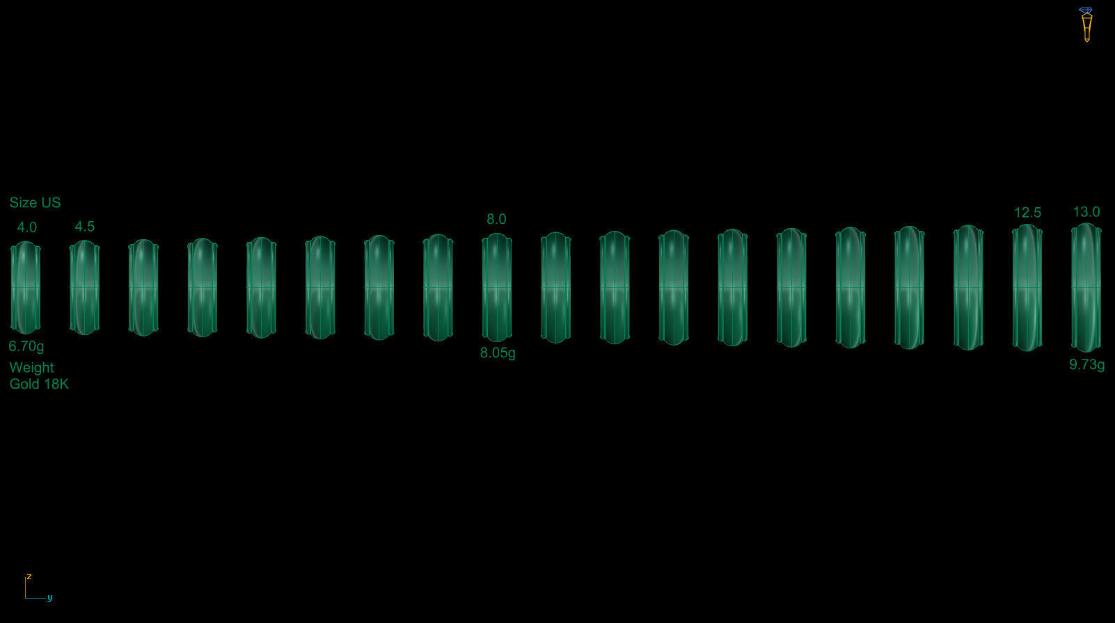 Half-Round Edge Wedding Band US SIZES Collection _62