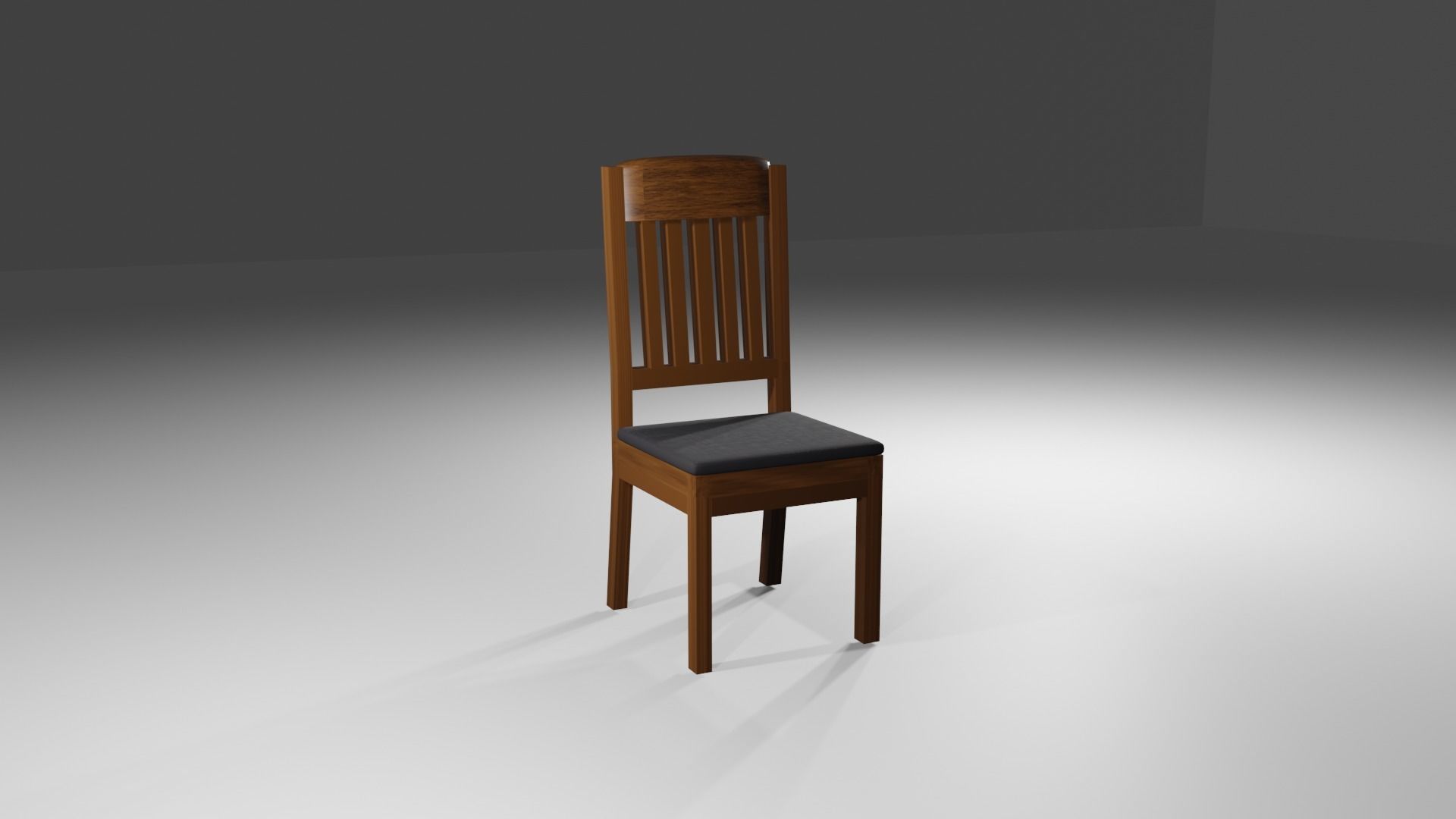 Covered table with chairs Low-poly 3D model_3