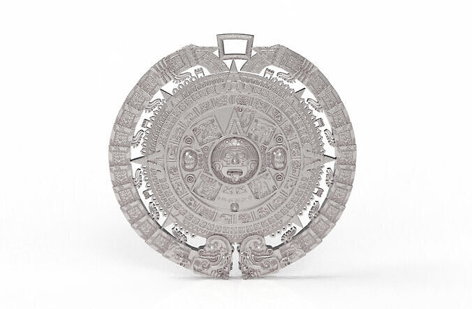 Maya Calendar Pendant Necklace 3D print model