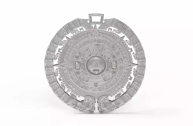 Maya Calendar Pendant Necklace