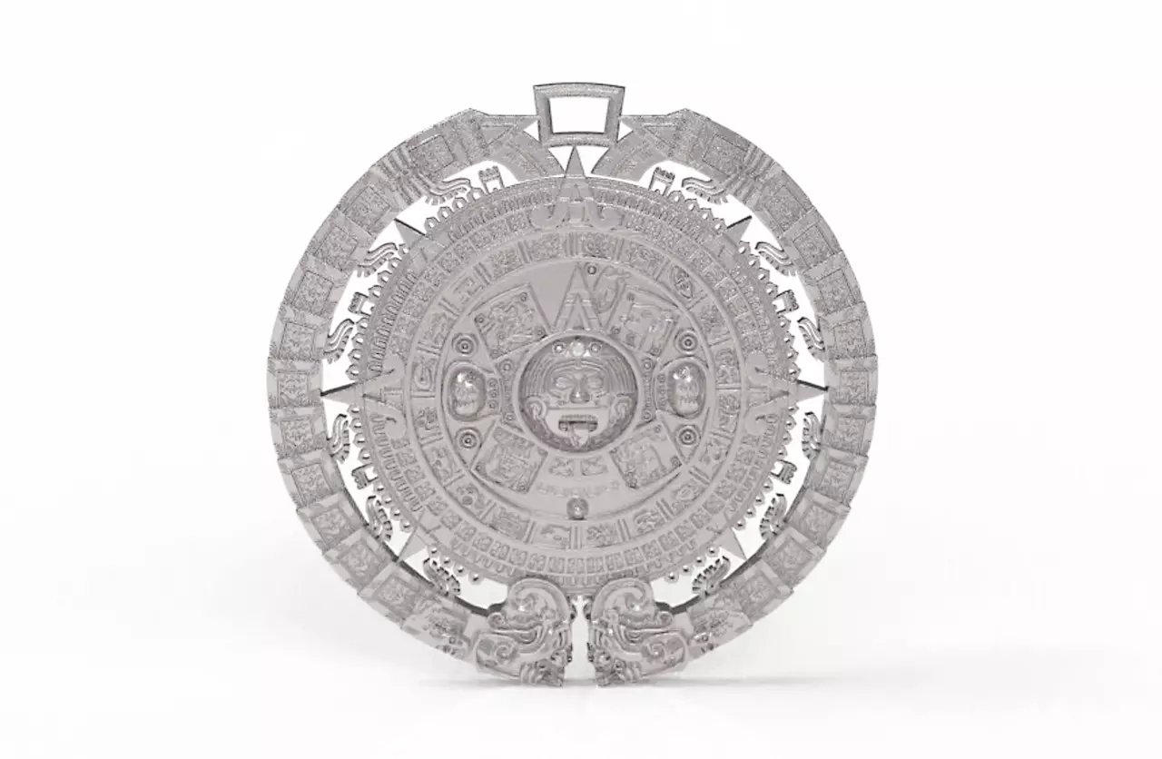 Maya Calendar Pendant Necklace 3D print model