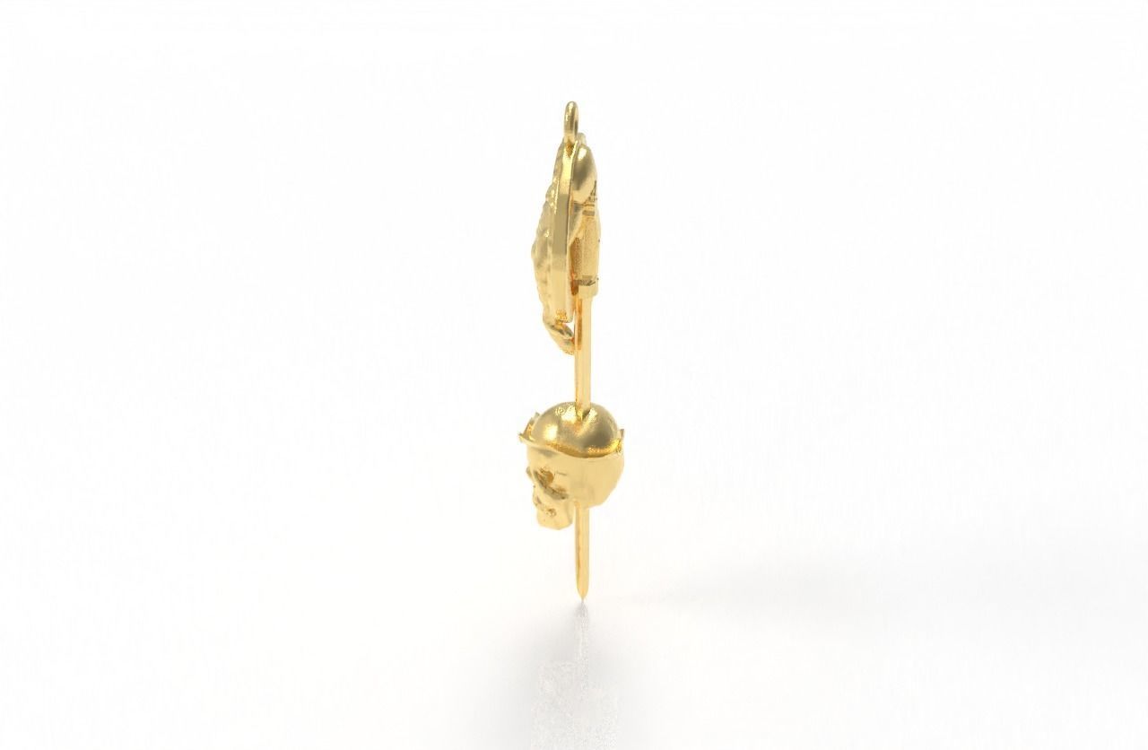 Hand Knife And Skull Pendant 3D print model_4