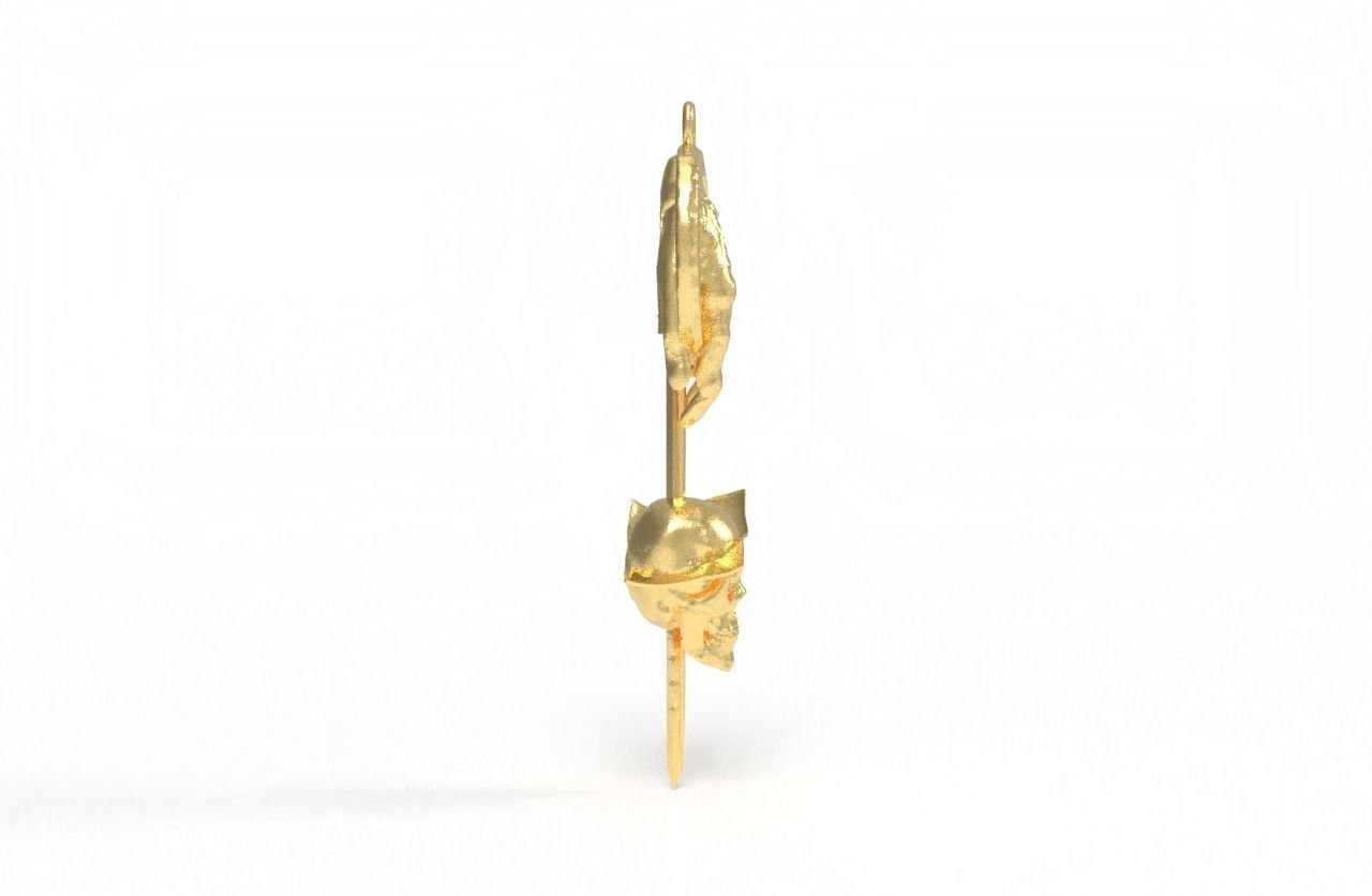 Hand Knife And Skull Pendant 3D print model_3