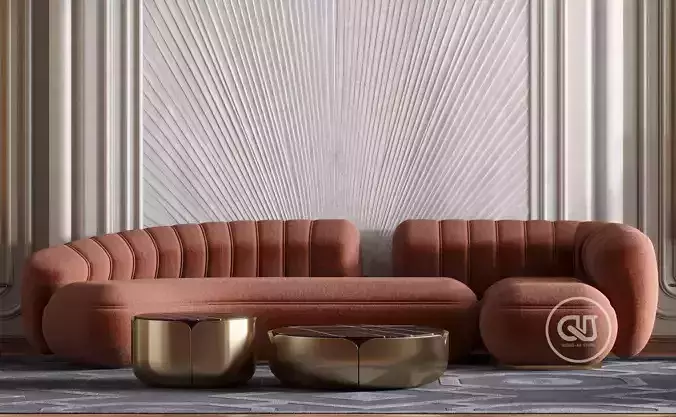 LUXURIOAS SOFA Low-poly 3D model