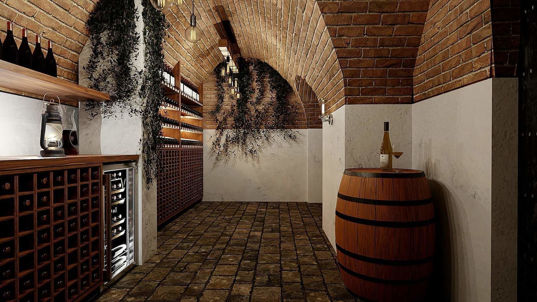 Wine cellar Austria 3D model_2
