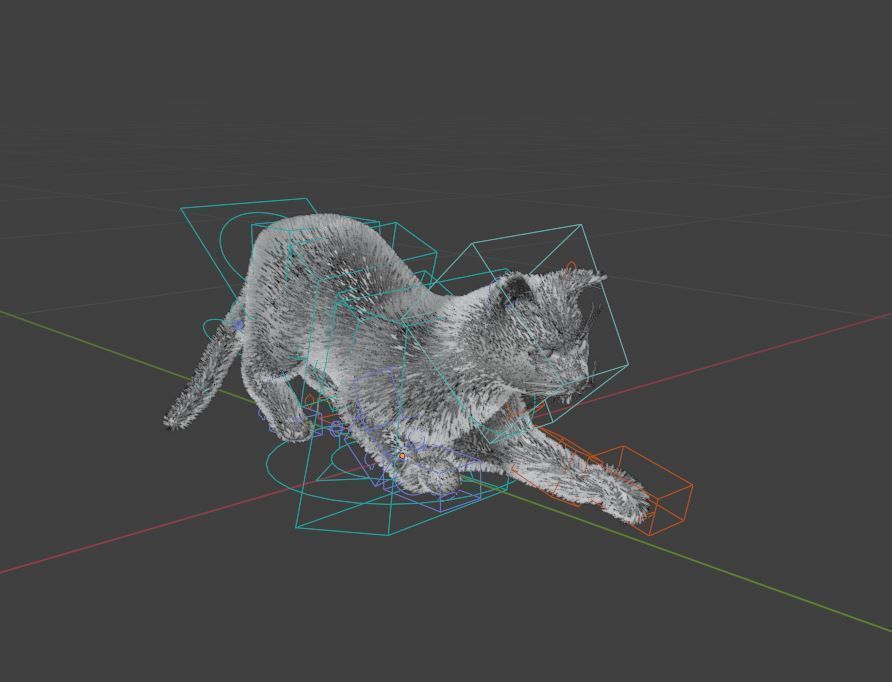 Rigged Cat Low-poly 3D model_4