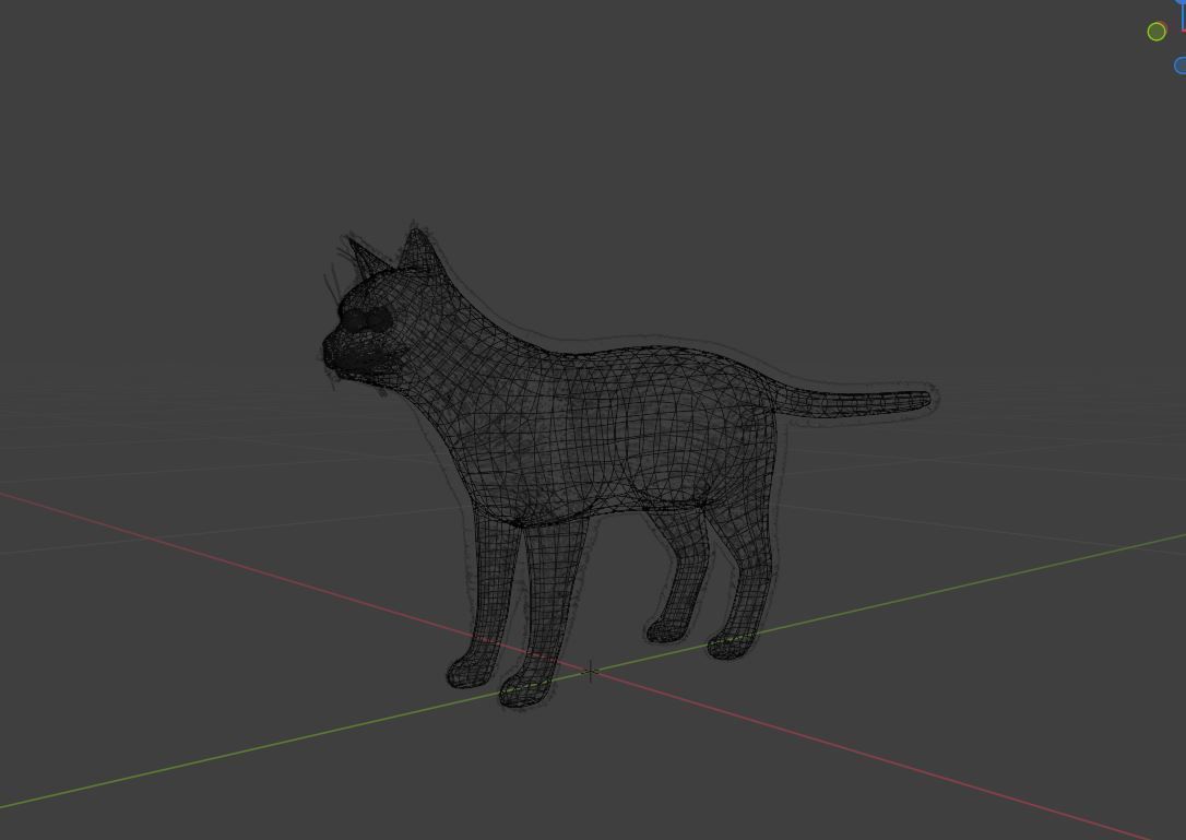 Rigged Cat Low-poly 3D model_5