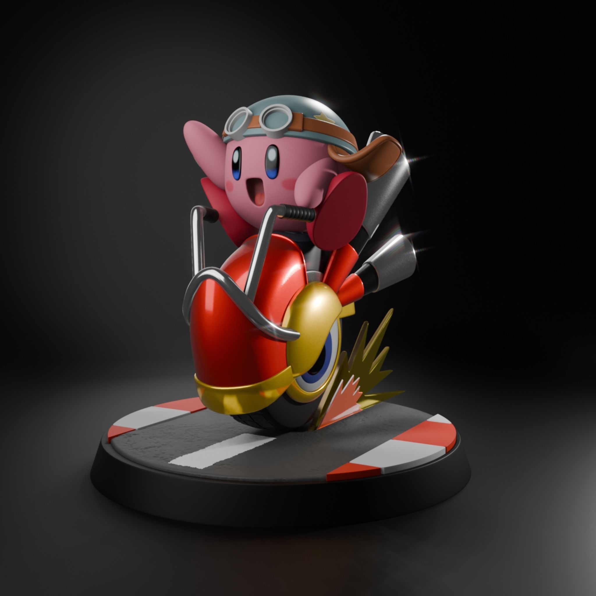 Kirby and Wheelie 3D print model_4