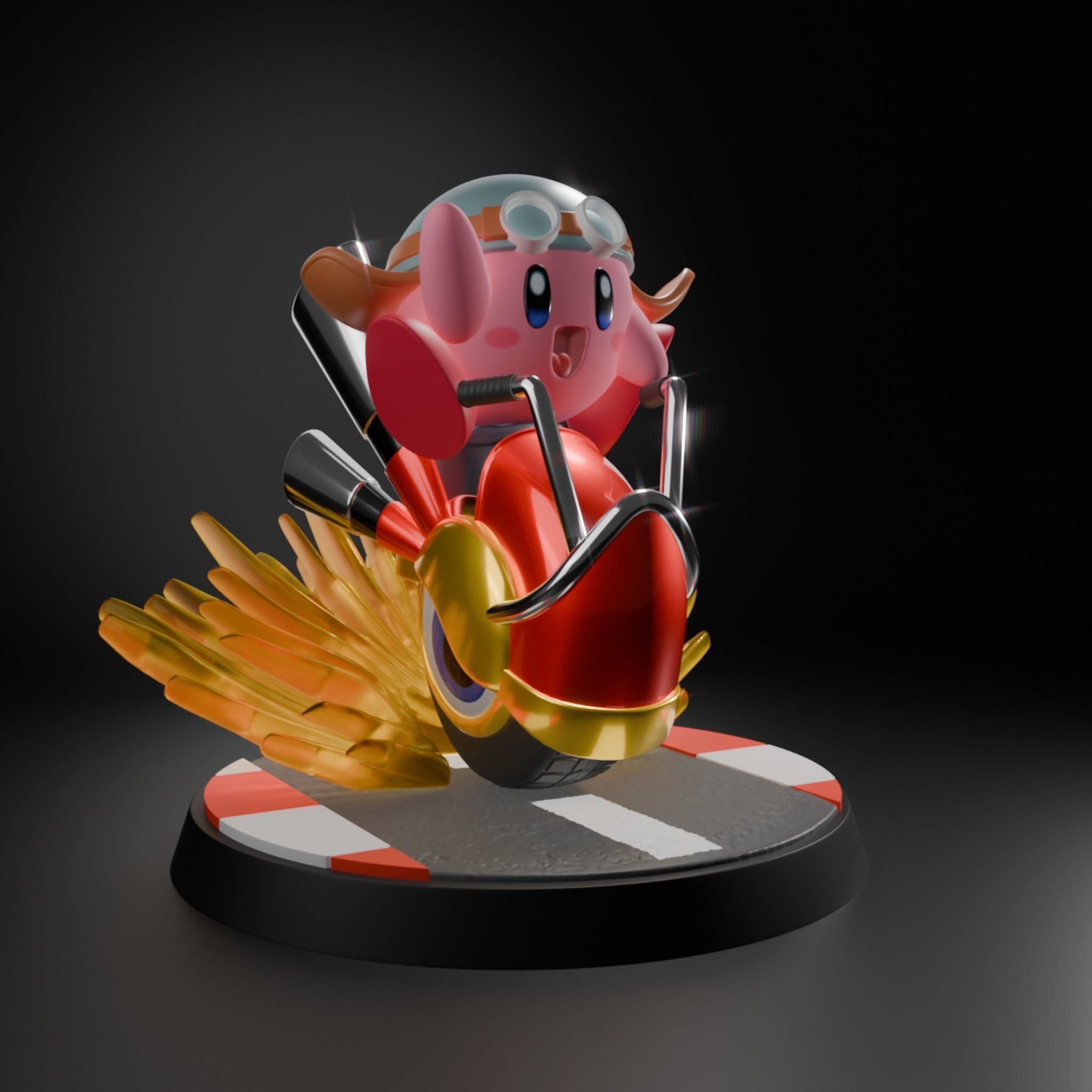 Kirby and Wheelie 3D print model_3
