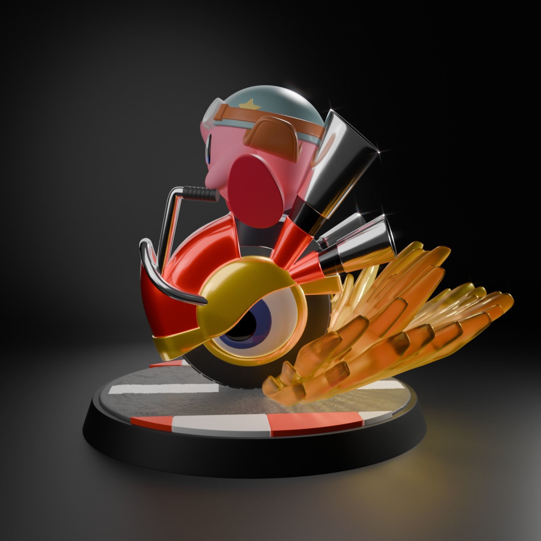 Kirby and Wheelie 3D print model_1