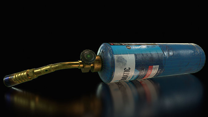 Propane Torch PBR Low-poly 3D model