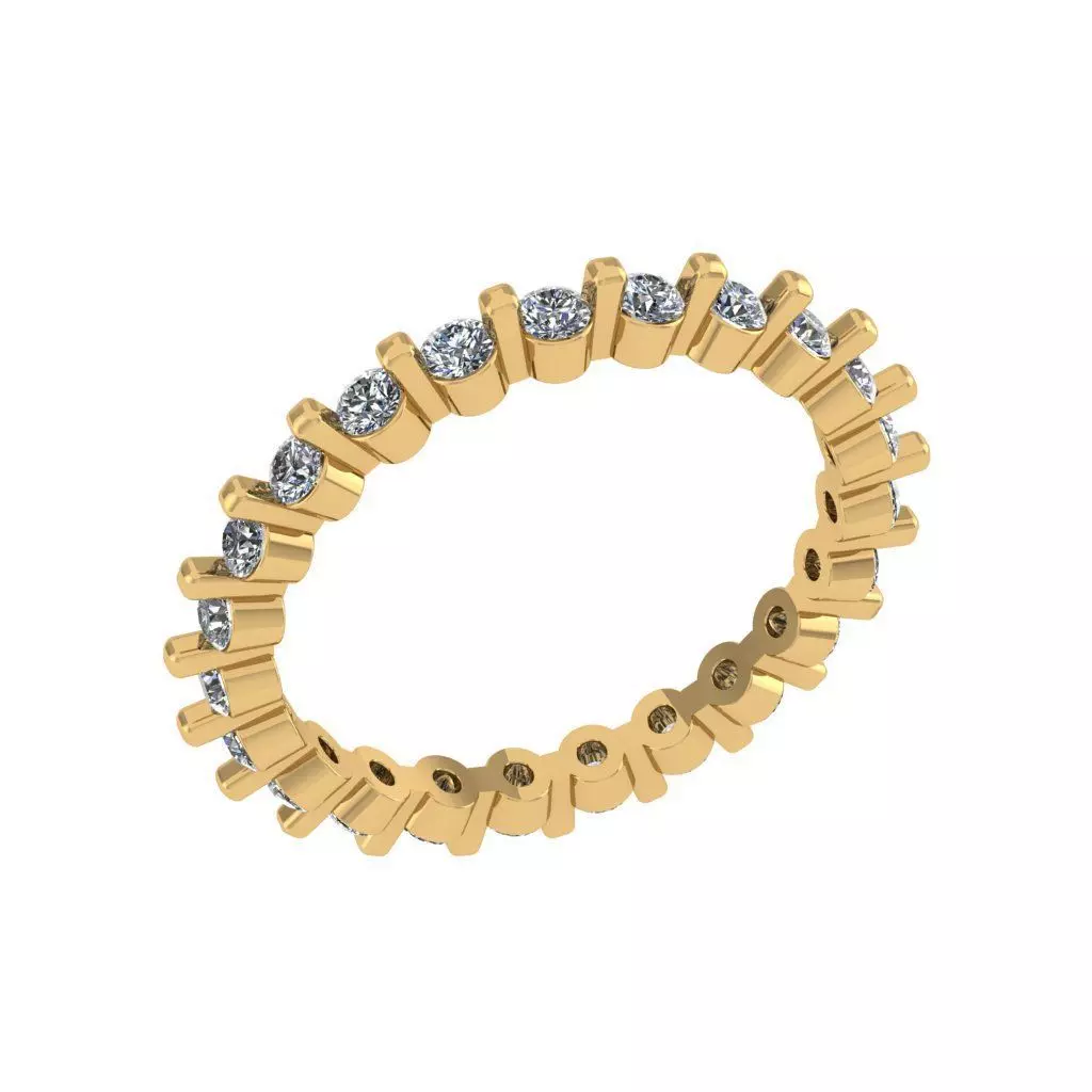 Diamond eternity ring 3D print model
