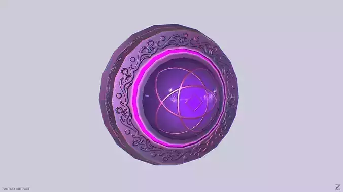 Fantasy artifact Low-poly 3D model