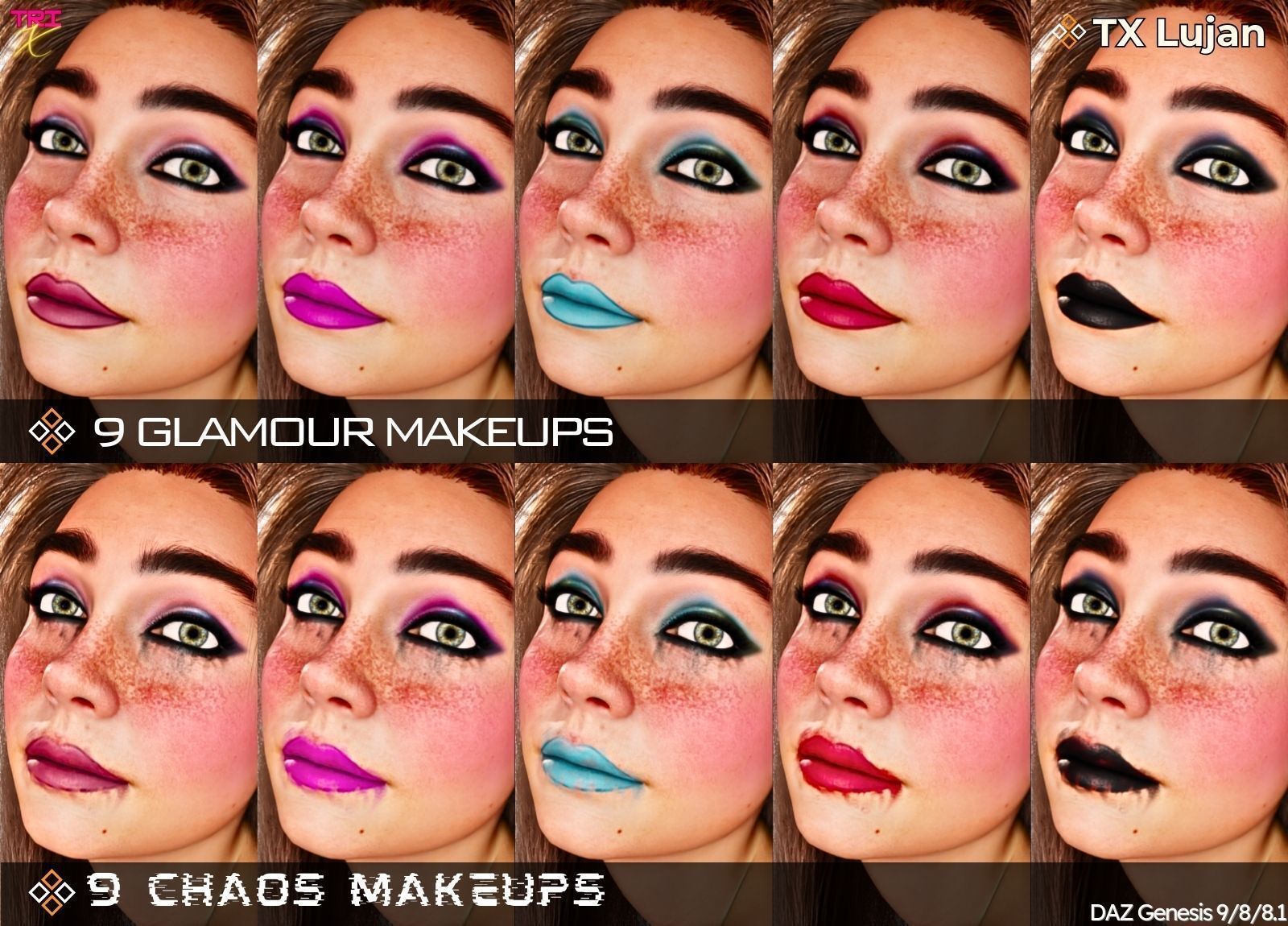 TX Lujan Premium Pack for G9 G8 G8-1 Low-poly 3D model_8