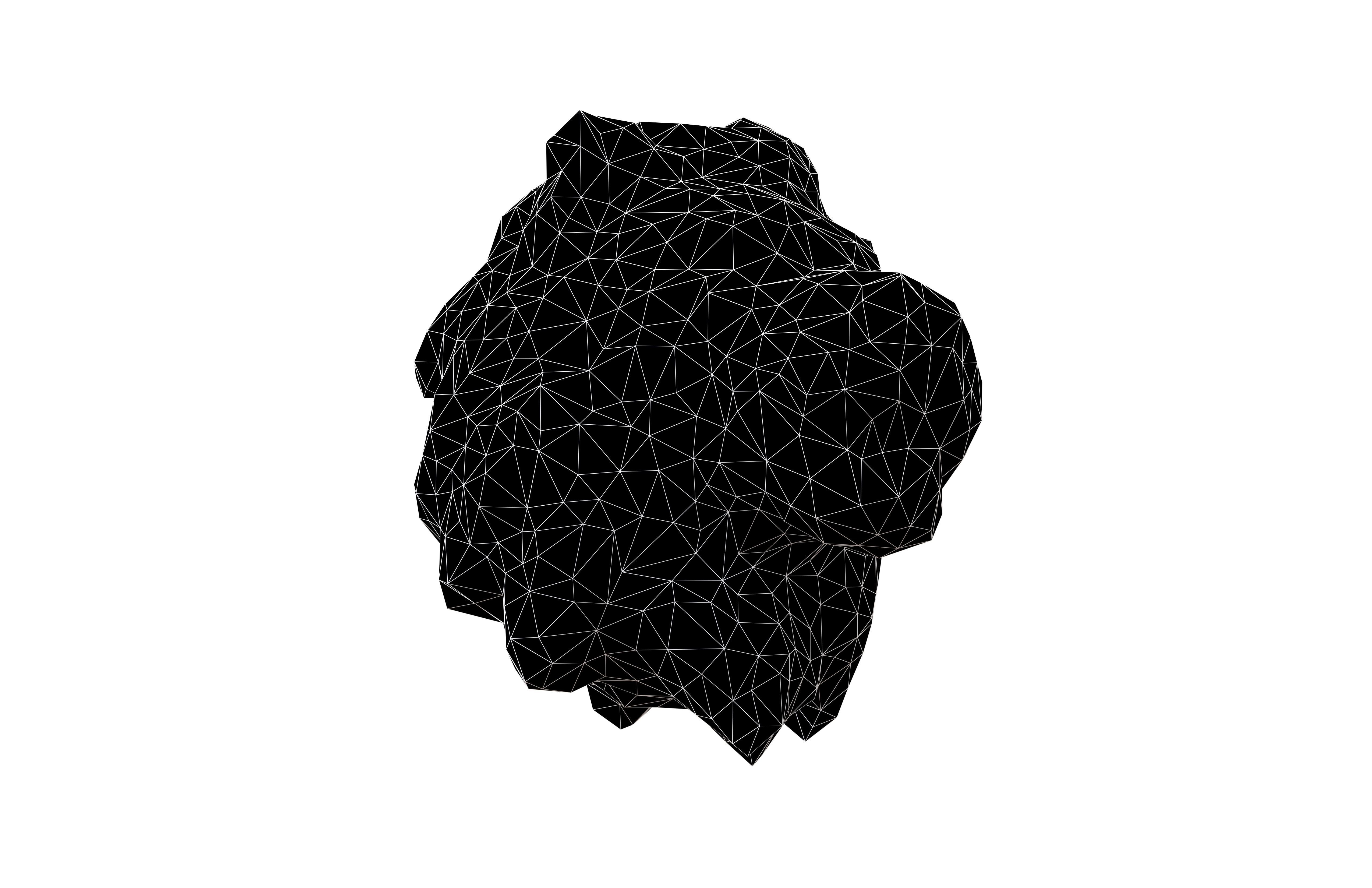 Styled Lion Head v1 001 Low-poly 3D model_7