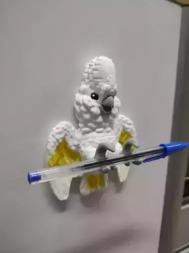 Cockatoo magnet pen holder 3D print model