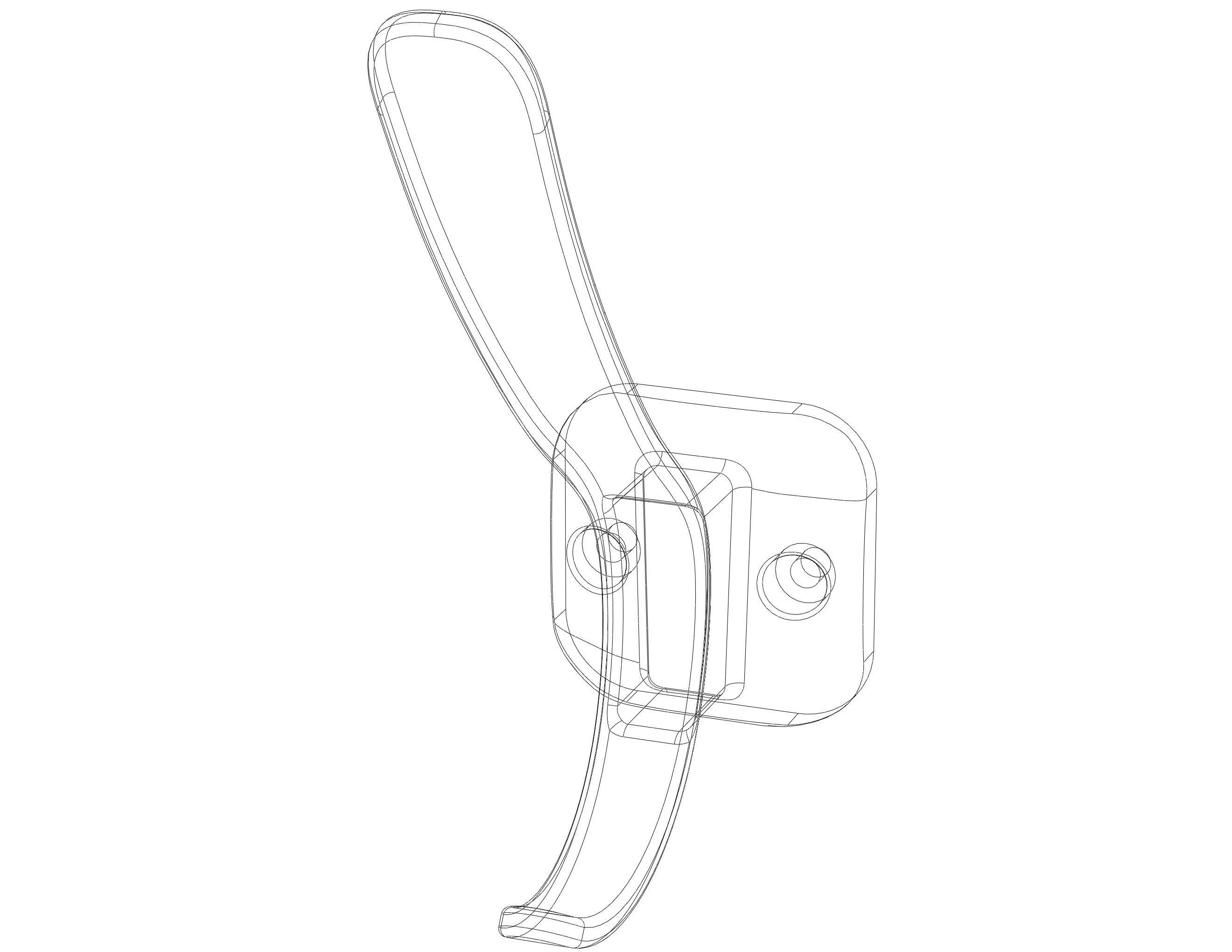 Plastic Towel Holder 3D print model_4