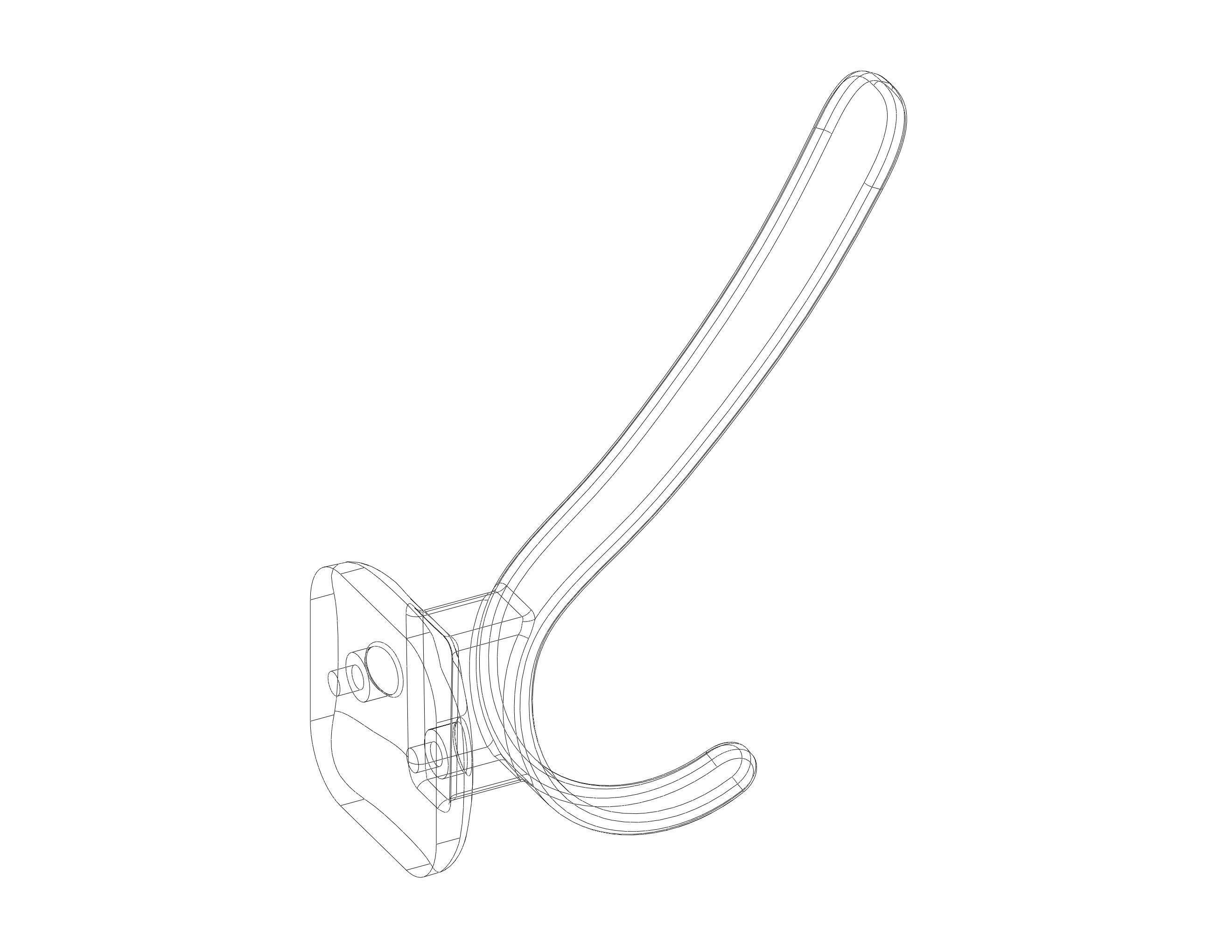 Plastic Towel Holder 3D print model_36