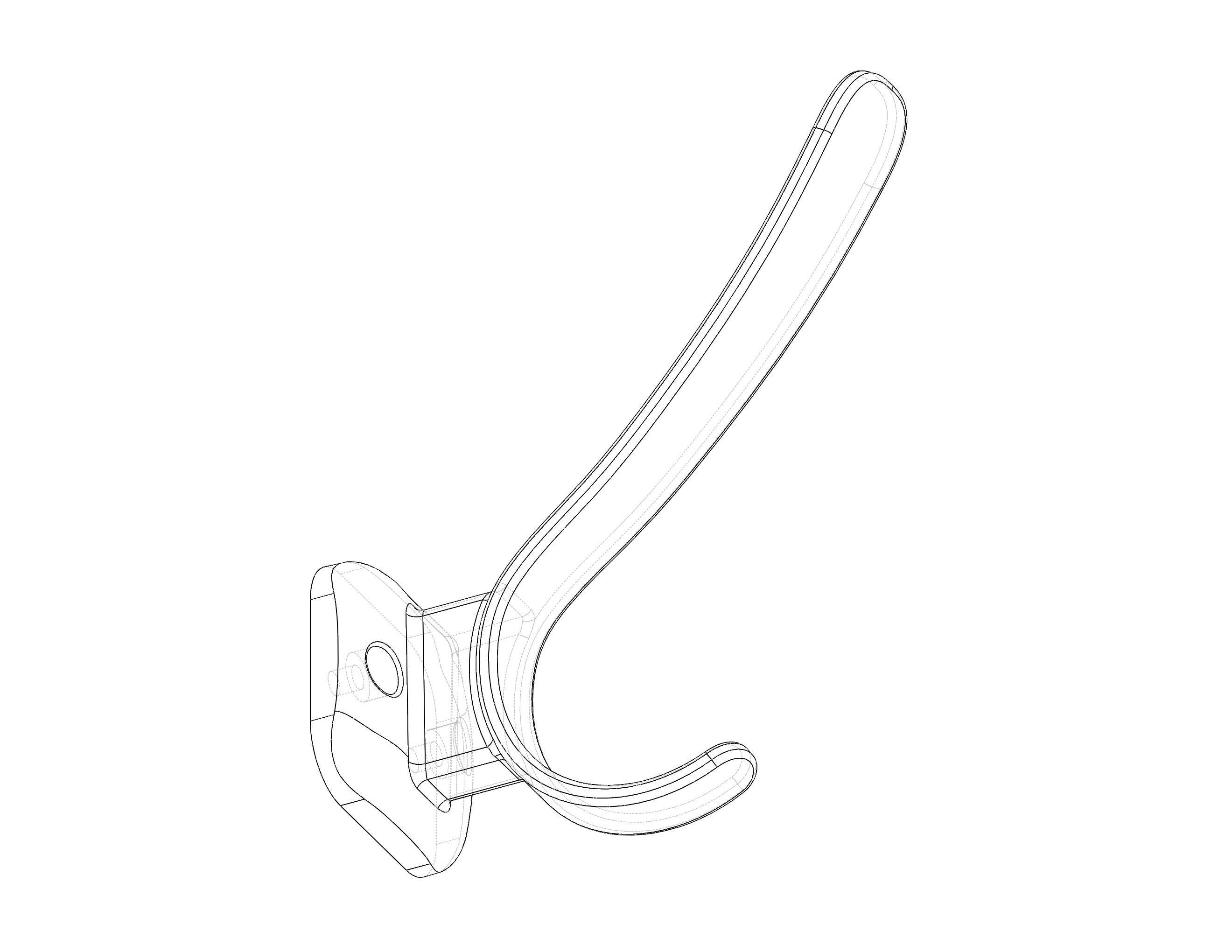 Plastic Towel Holder 3D print model_35