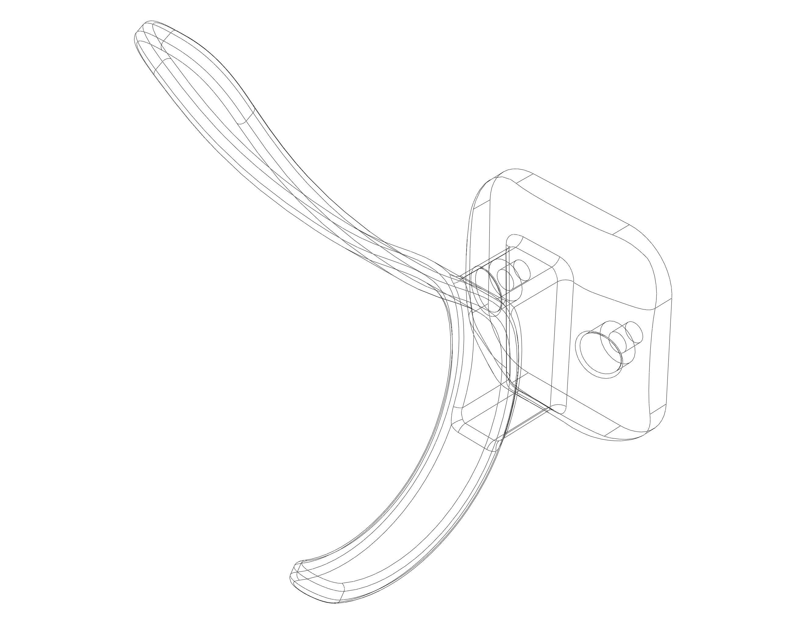 Plastic Towel Holder 3D print model_8