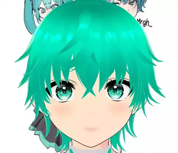 Miku Vtuber 3D vrm 3D model