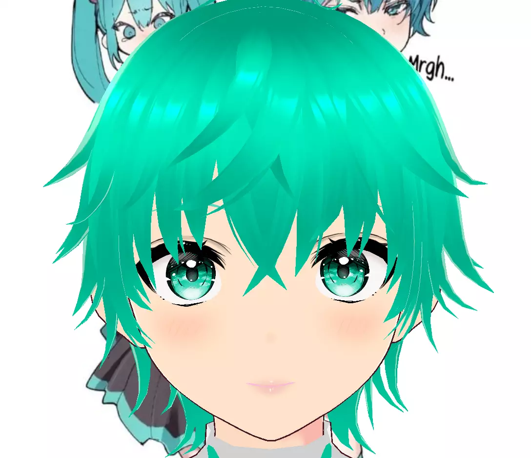 Miku Vtuber 3D vrm 3D model_0