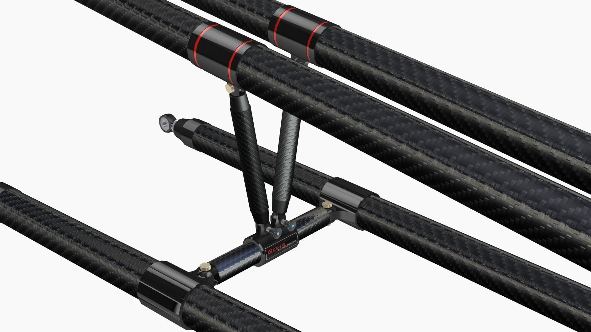 MVM 4 Bar Single Set Wheelie Bar Low-poly 3D model_5