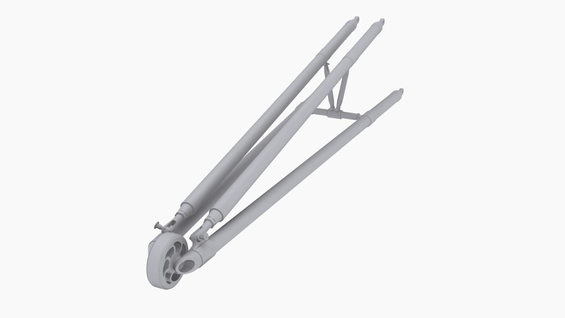 MVM 4 Bar Single Set Wheelie Bar Low-poly 3D model_9