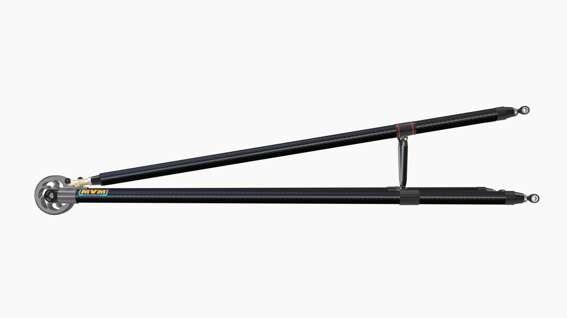 MVM 4 Bar Single Set Wheelie Bar Low-poly 3D model_3