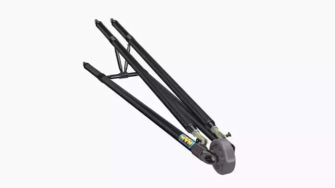 MVM 4 Bar Single Set Wheelie Bar Low-poly 3D model