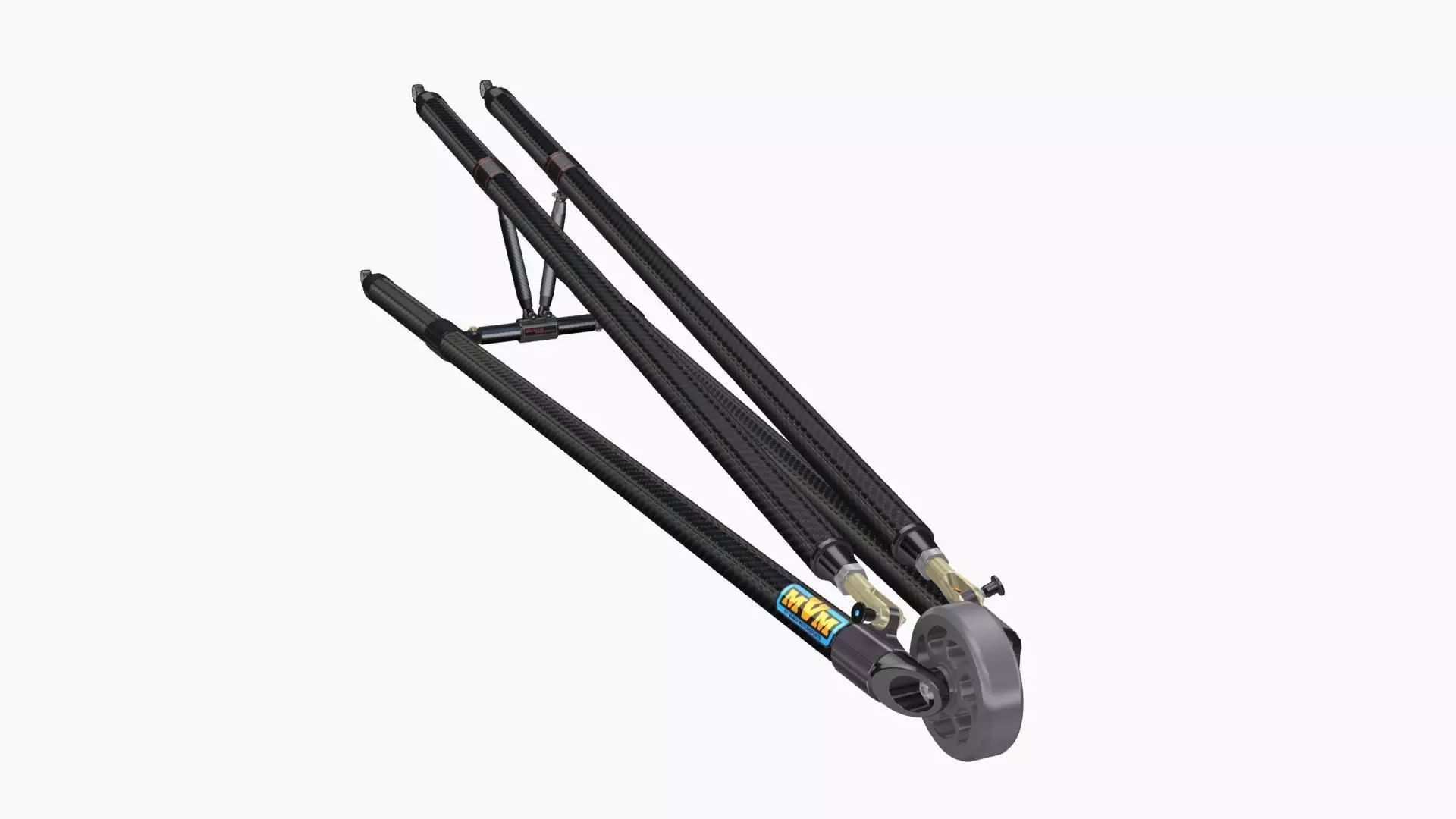 MVM 4 Bar Single Set Wheelie Bar Low-poly 3D model_0