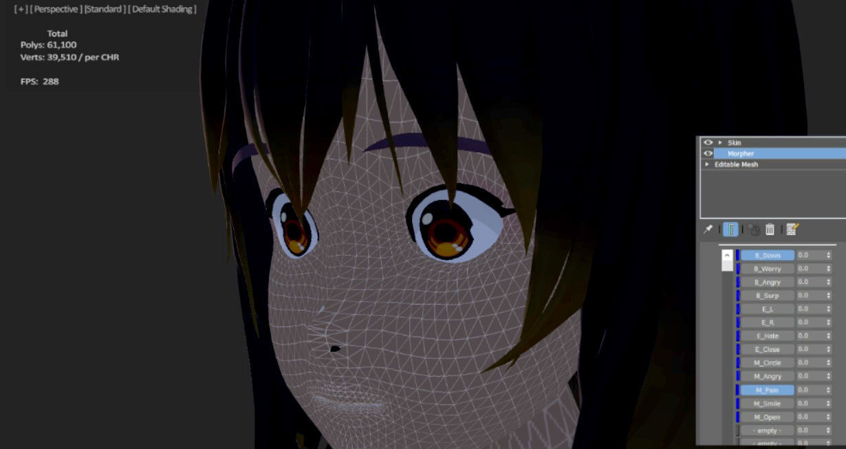 3D GameReady Hana Low-poly 3D model_3