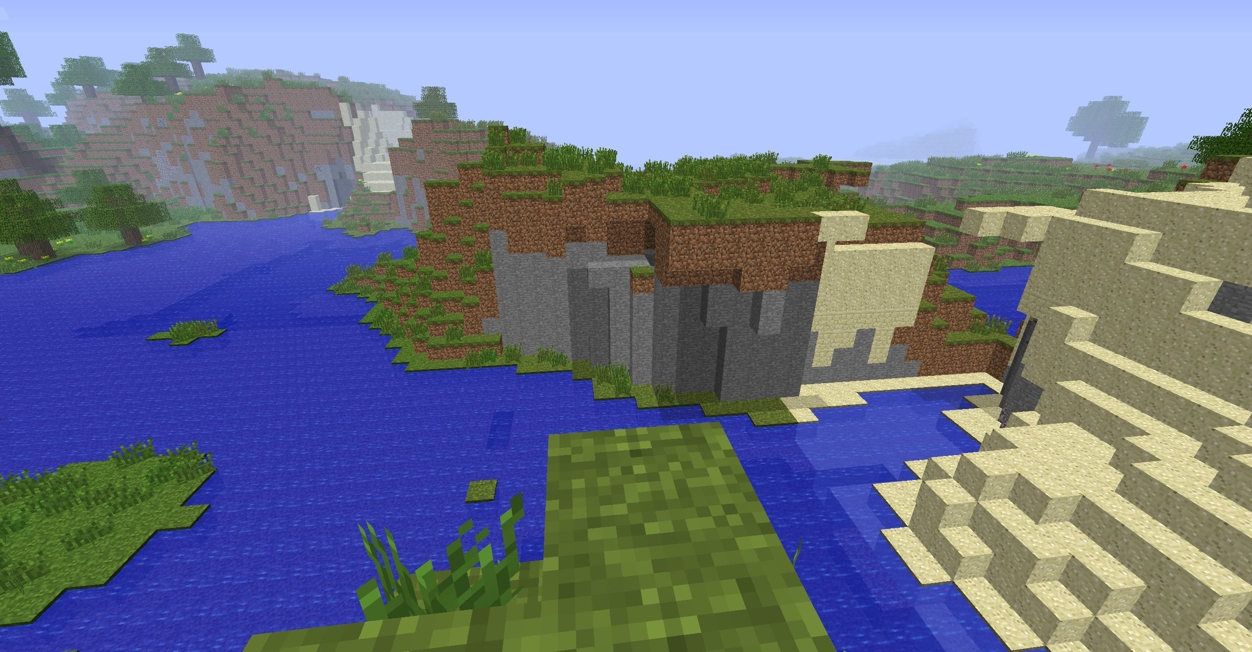 Minecraft Title Screen - Terrain 3D model Low-poly 3D model_1