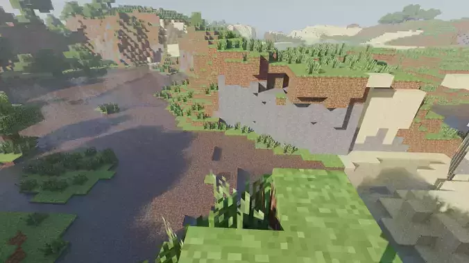 Minecraft Title Screen - Terrain 3D model Low-poly 3D model